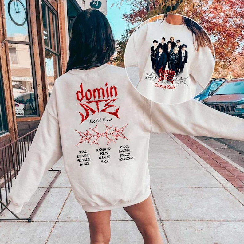 Stray Kids Dominate World Tour Sweatshirt Stray Kids Chkchkboom Shirt