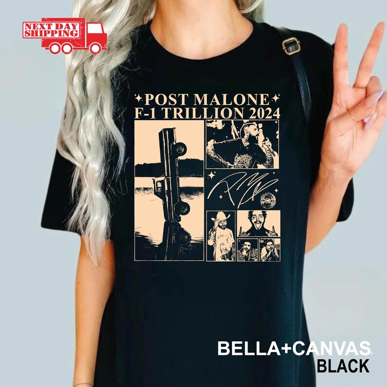 Vintage Post Malone Shirt Malone Rap Music Shirt Post Malone F1 Trillion Tour Shirt