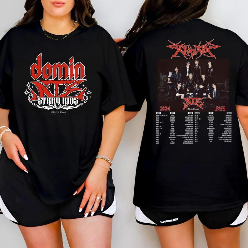 Stray Kids Dominate World Tour Shirt Stray Kids Shirt Skz Merch