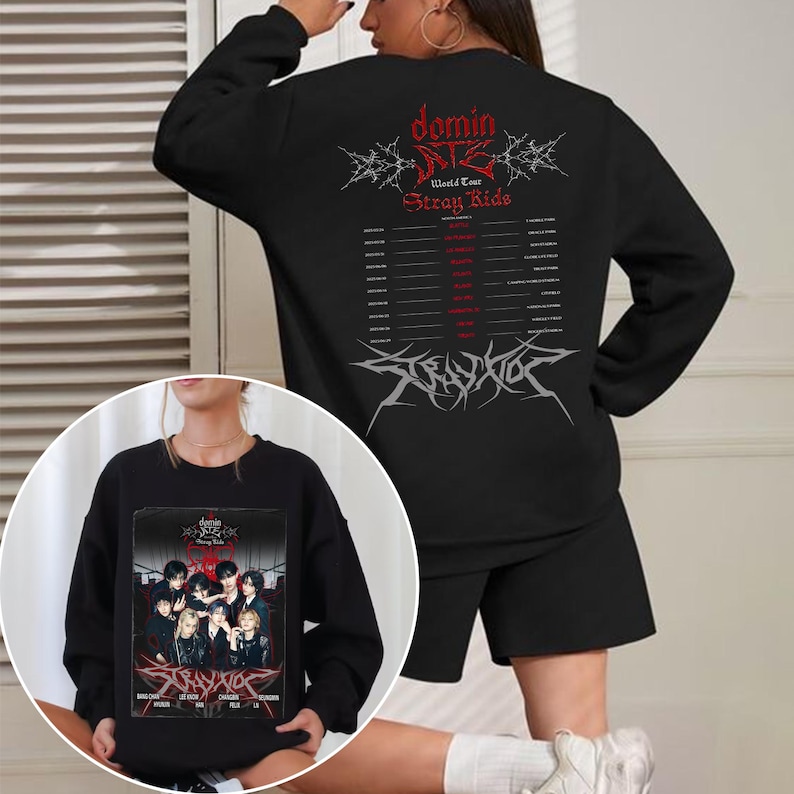 Stray Kids Dominate World Tour Us 2025 Sweashirt Stray Kids Hop Album Shirt