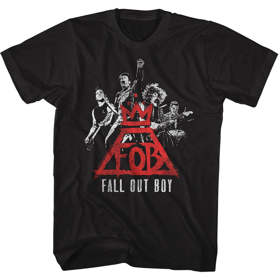T-Shirt Fall Out Boy Logo Band Black Adult