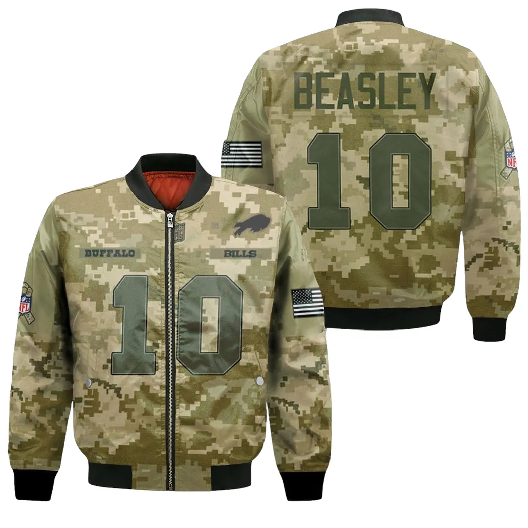 Buffalo Bills Cole Beasley 10 Camouflage 3D Designed Allover Gift For Bills Fans Bomber Jacket For Men Women