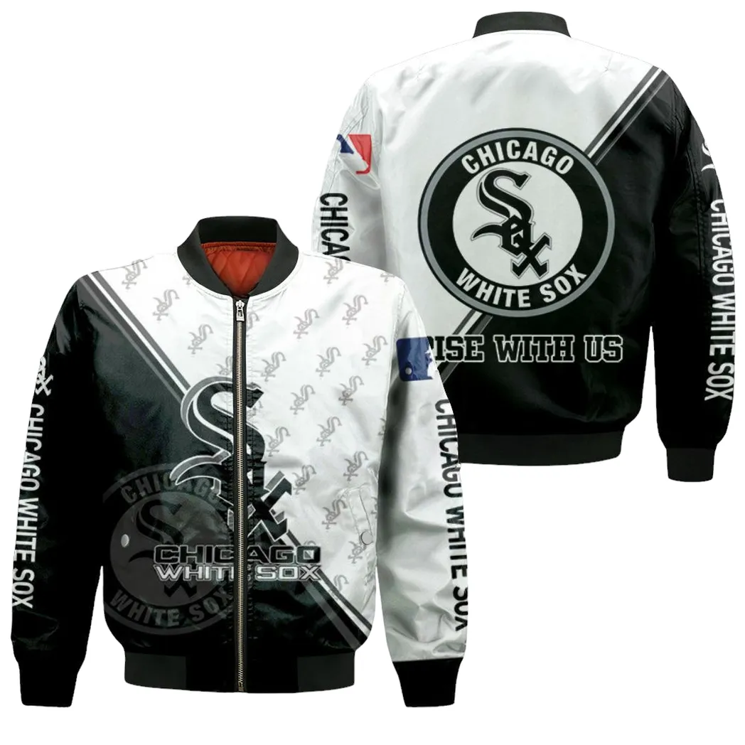 Chicago White Sox Black And White For Fan 3D Bomber Jacket For Men Women