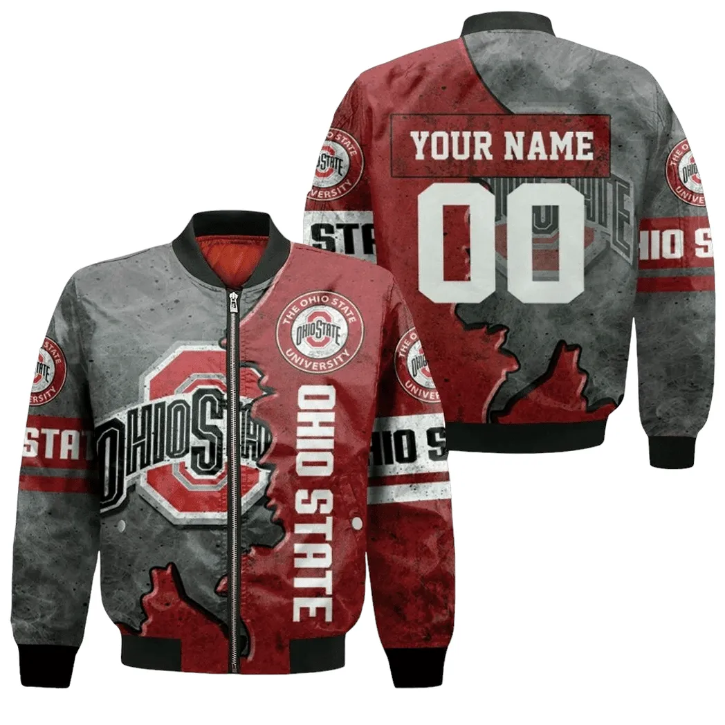 Ohio State Buckeyes Footballs 3D T Shirt Hoodie Personalized Bomber Jacket For Men Women