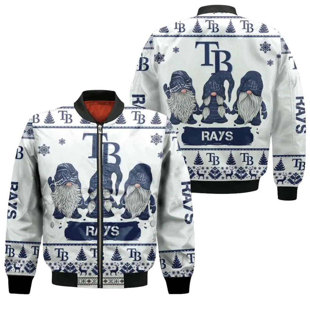 Christmas Gnomes Tampa Bay Rays Ugly Sweatshirt Christmas 3D Bomber Jacket For Men Women
