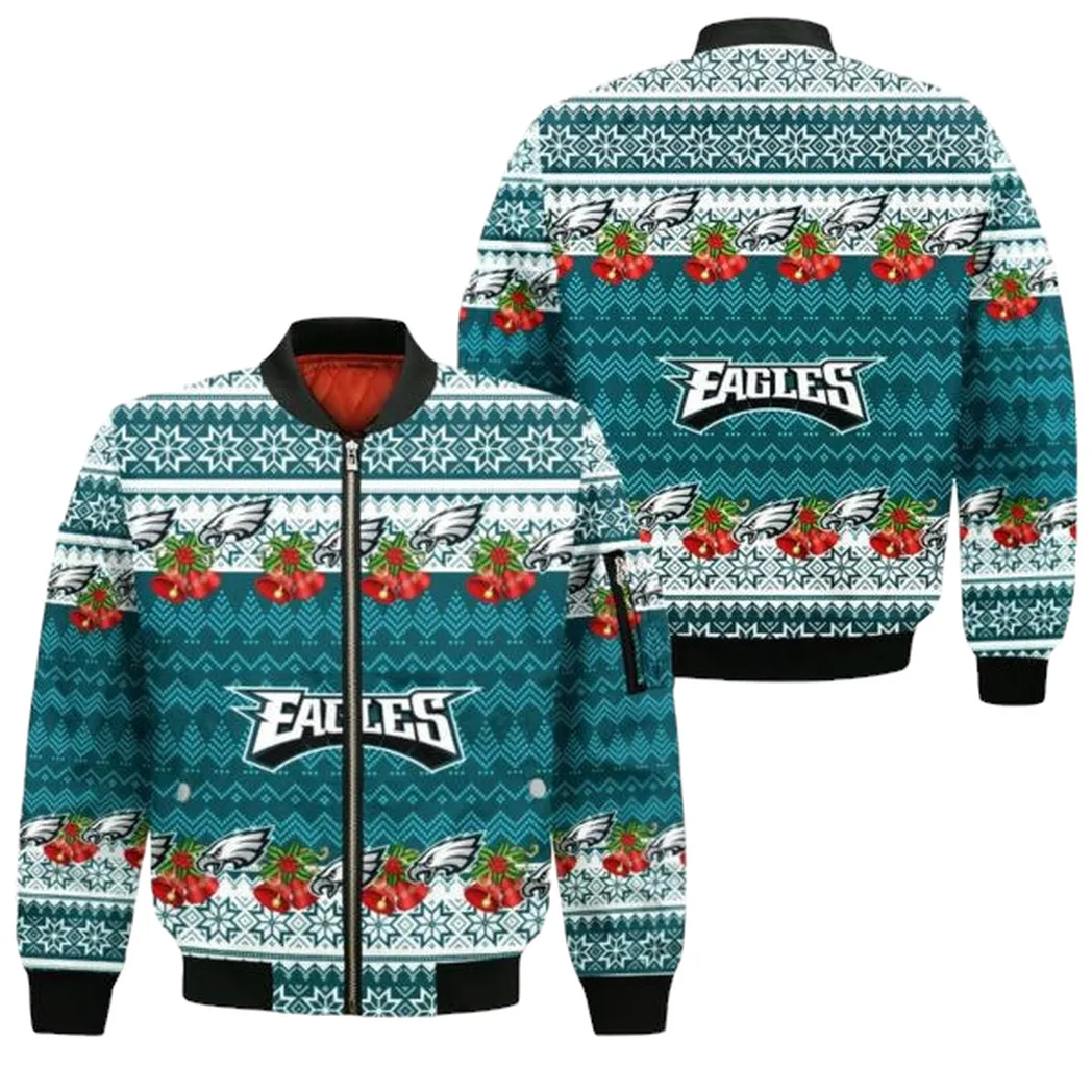 Nfl Philadelphia Eagles Christmas Bomber Jacket For Men Women