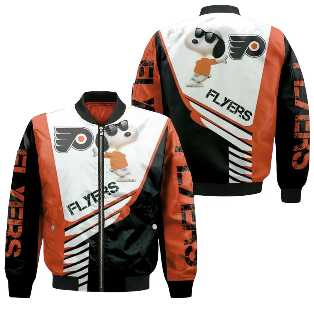 Philadelphia Flyers Snoopy For Fans 3D Bomber Jacket For Men Women