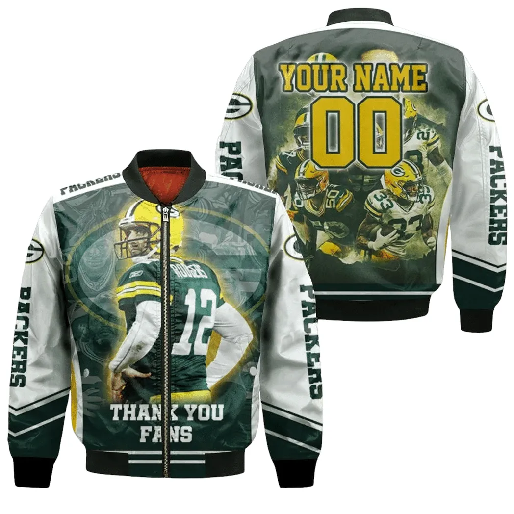 Green Bay Packers Nfc Noth Champions Thank You Fans For All Lover Personalized Bomber Jacket For Men Women