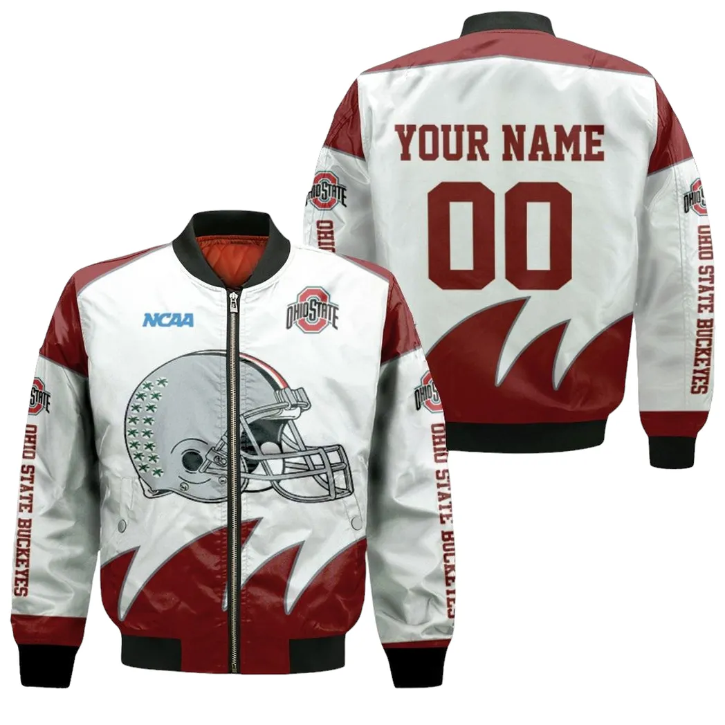 Ncaa Ohio State Buckeyes For Buckeyes 3D Personalized Bomber Jacket For Men Women