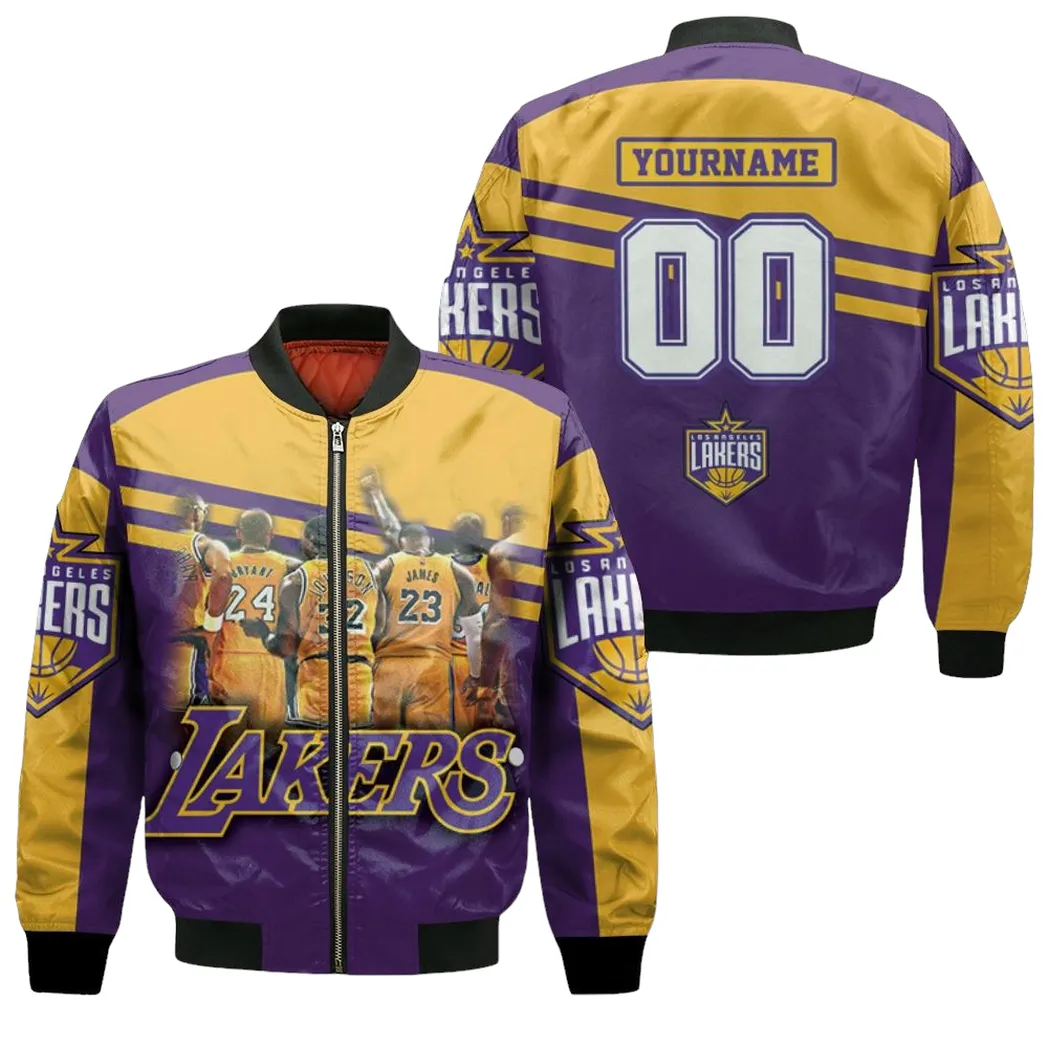 Los Angeles Lakers Logo Nba Western Conference Nba Bomber Jacket For Men Women