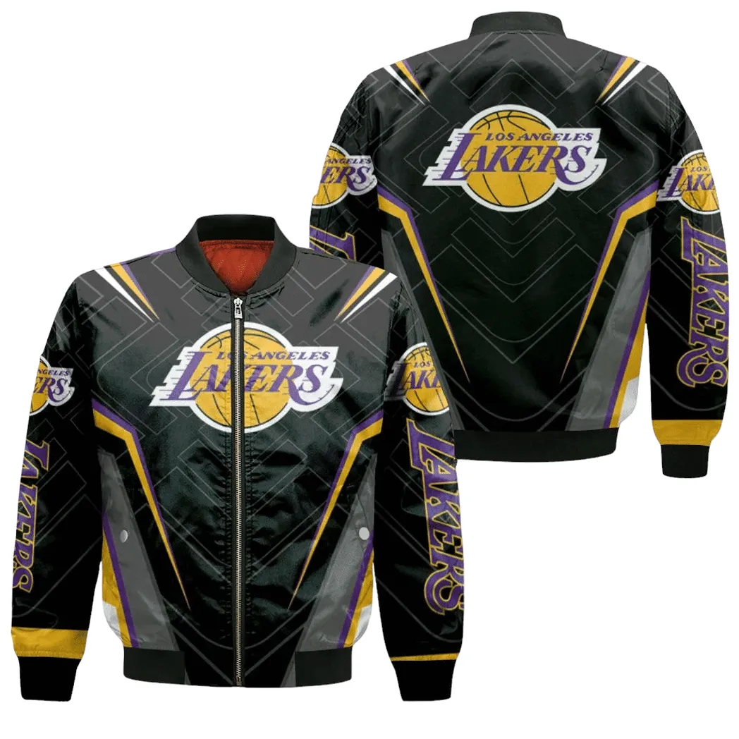 Los Angeles Lakers Logo Legging For Fan 3D Bomber Jacket For Men Women