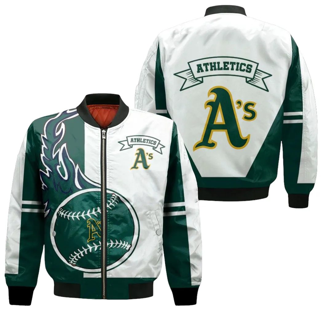 Oakland Athletics 3D Bomber Jacket For Men Women