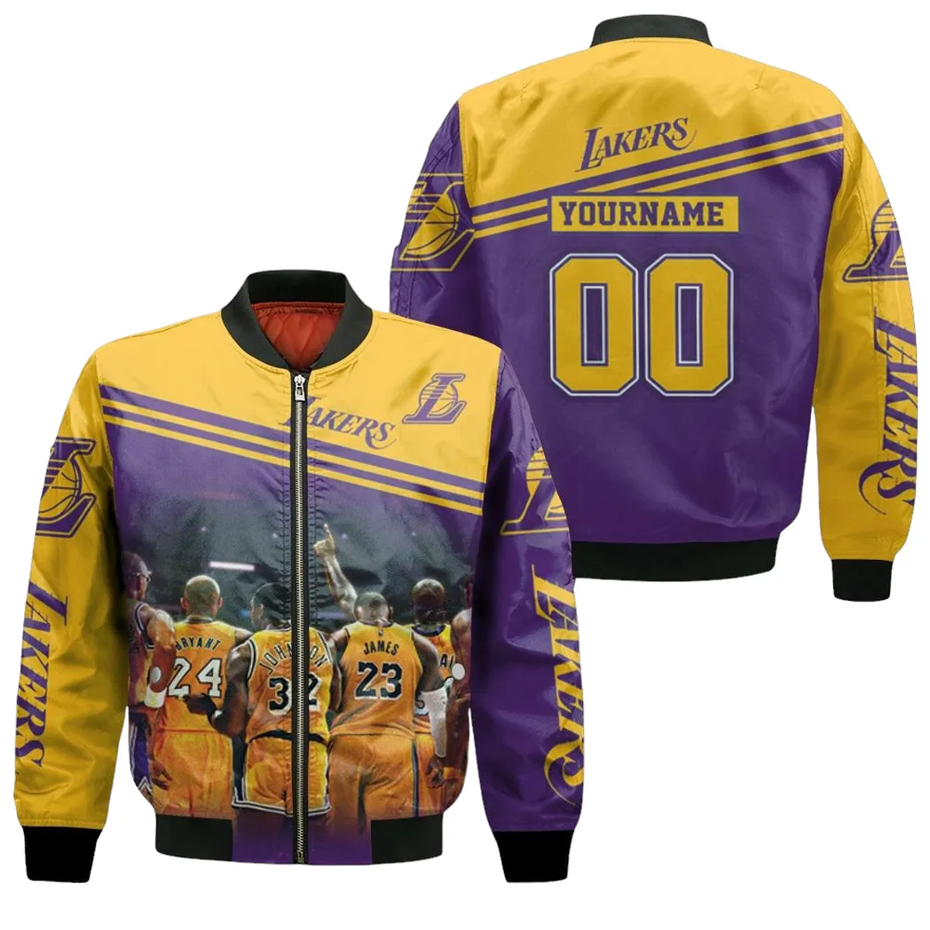 Los Angeles Lakers Nba Western Conference Nba For Fans Bomber Jacket For Men Women