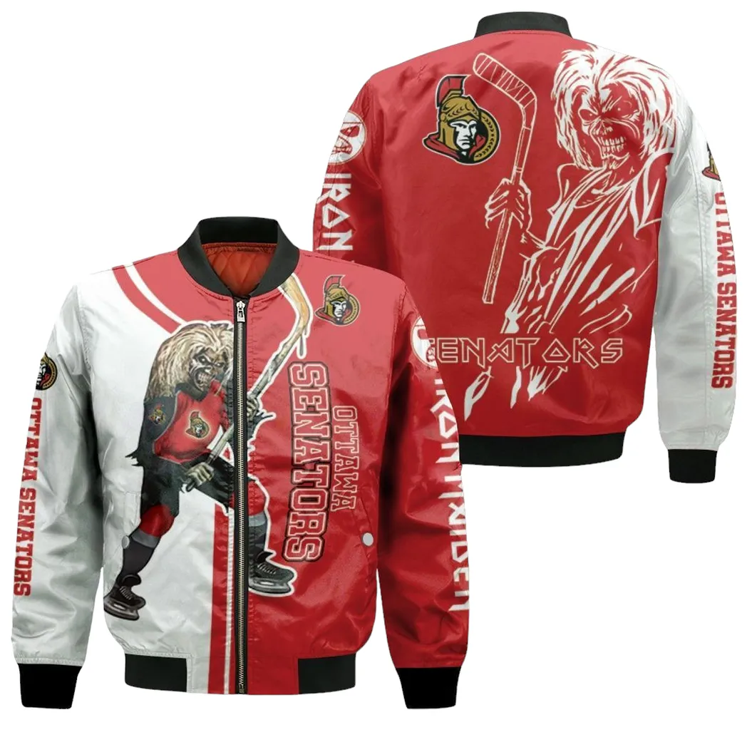 Ottawa Senators And Zombie For Fans Bomber Jacket For Men Women