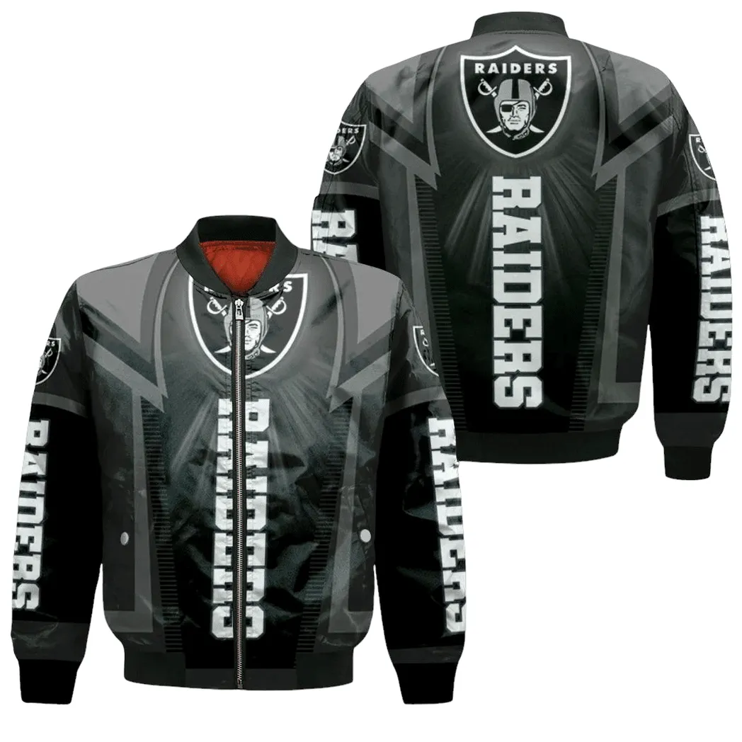 Oakland Raiders For Fans Bomber Jacket For Men Women