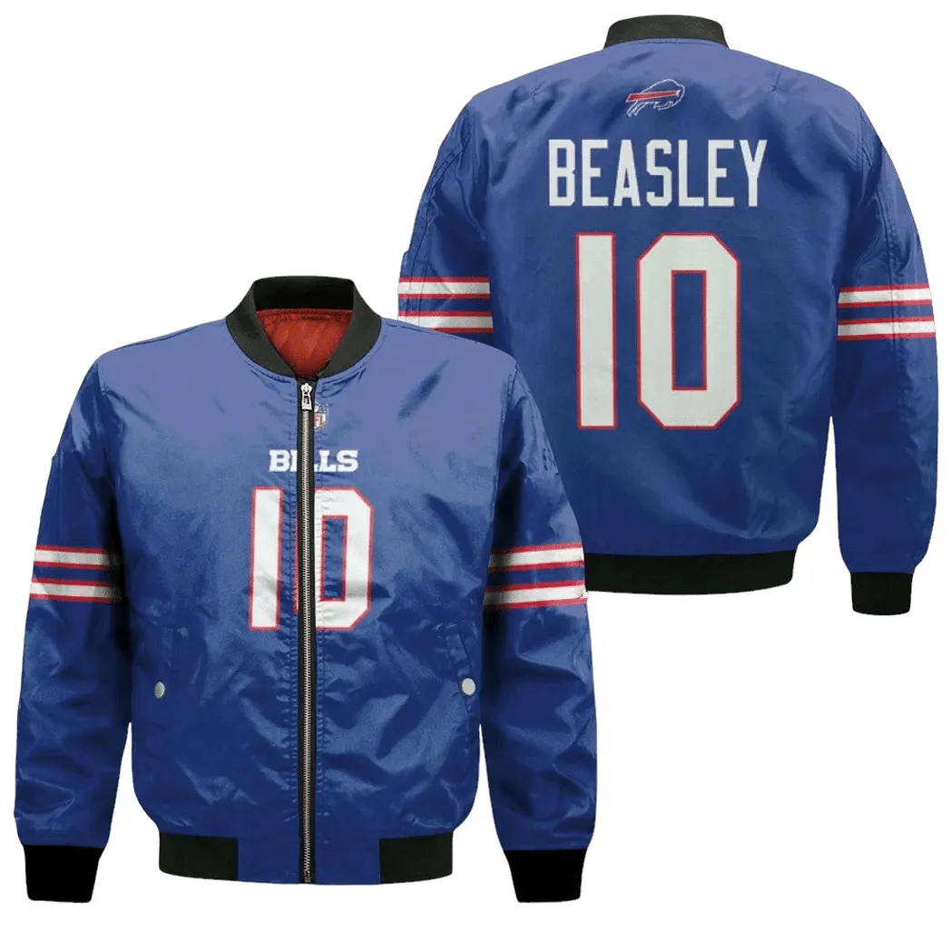 Buffalo Bills Cole Beasley 10 Nfl Legend Player American Football Game Royal 3D Designed Allover Gift For Bills Fans Bomber Jacket For Men Women