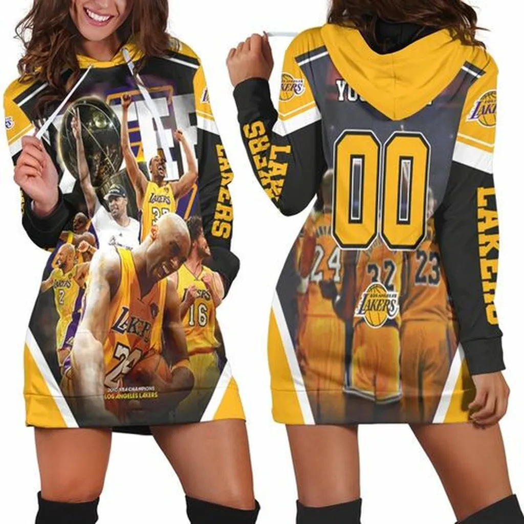 Los Angeles Lakers Sixteen Western Conference Hoodie Dress, Sweater Dress, Sweatshirt Dress