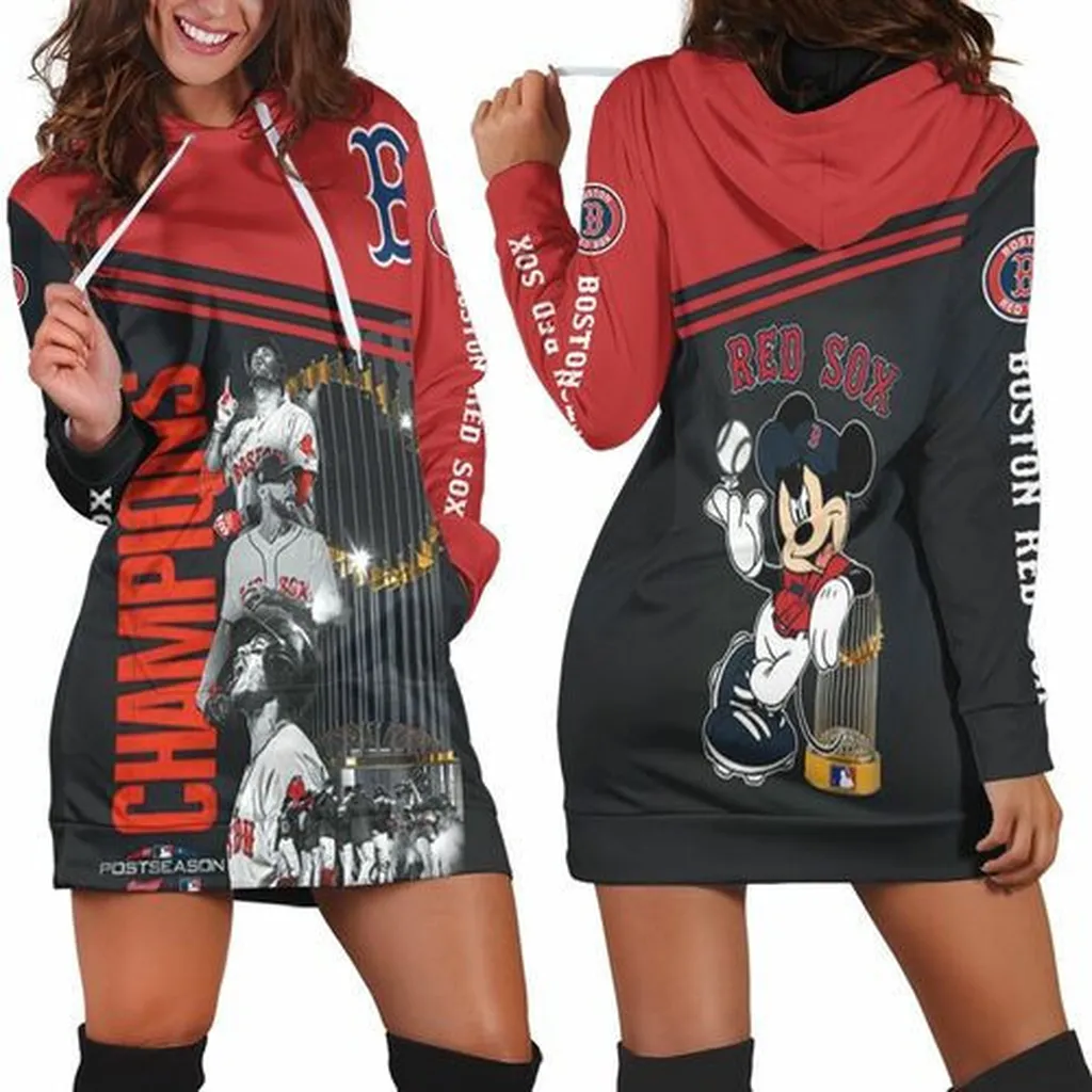 Boston Red Sox Champions Hoodie Dress, Sweater Dress, Sweatshirt Dress