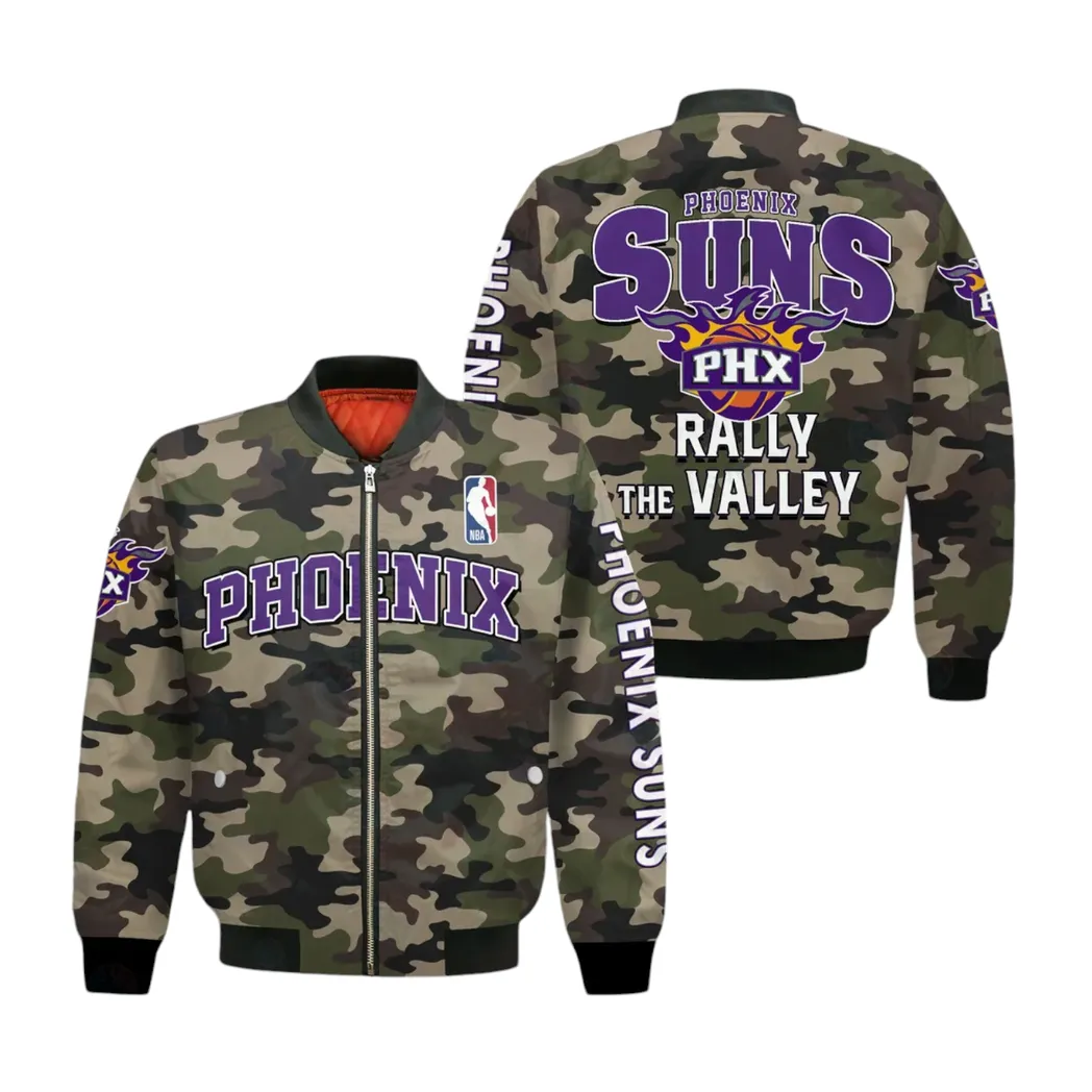 Phoenix Suns Bomber Jacket Nba Sports All Over Print Bomber Jacket