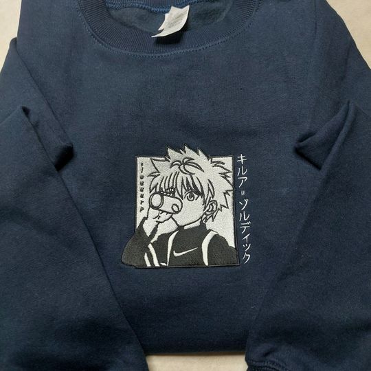 Anime Embroidered Sweatshirt, Embroidered Anime Shirt
