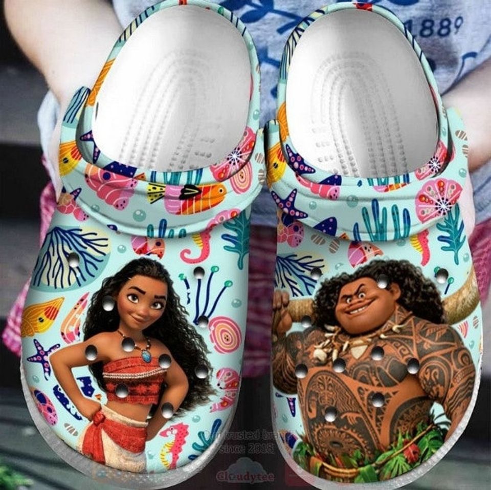 Custom Cartoon Moana Shoes Crocs