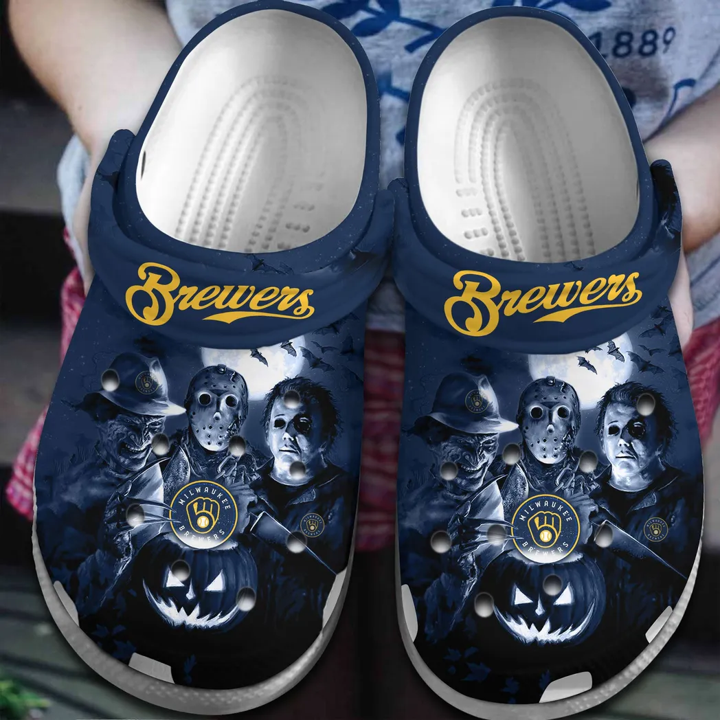Milwaukee Brewers MLB Crocs Clogs, Milwaukee Brewers Crocs - GNL14614