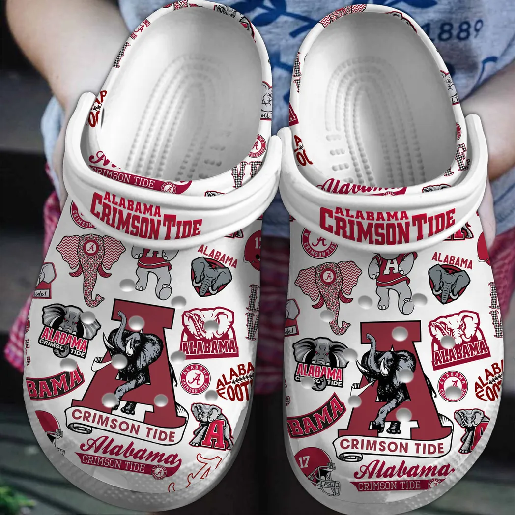 Alabama Crimson Tide 2025 NCAA Sport Crocs Clogs, Alabama Crimson Crocs - GNL14608