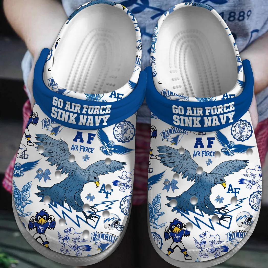 Air Force Falcons 2025 NCAA Sport Crocs Clogs, Air Force Crocs - GNL14622