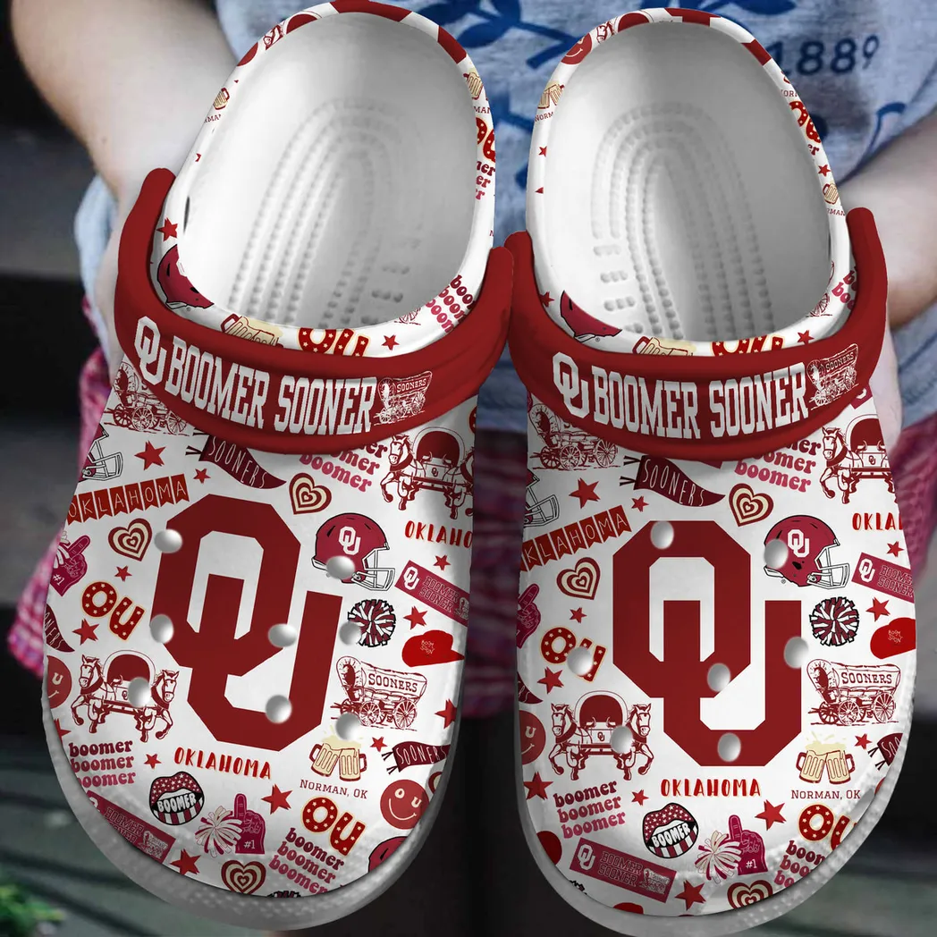 Oklahoma Sooners 2025 NCAA Sport Crocs Clogs, Oklahoma Sooners Crocs - GNL14619