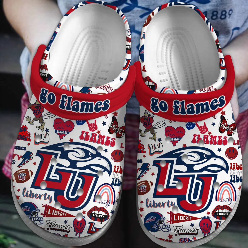 Liberty Flames 2025 NCAA Sport Crocs Clogs, Liberty Flames Crocs - GNL14623