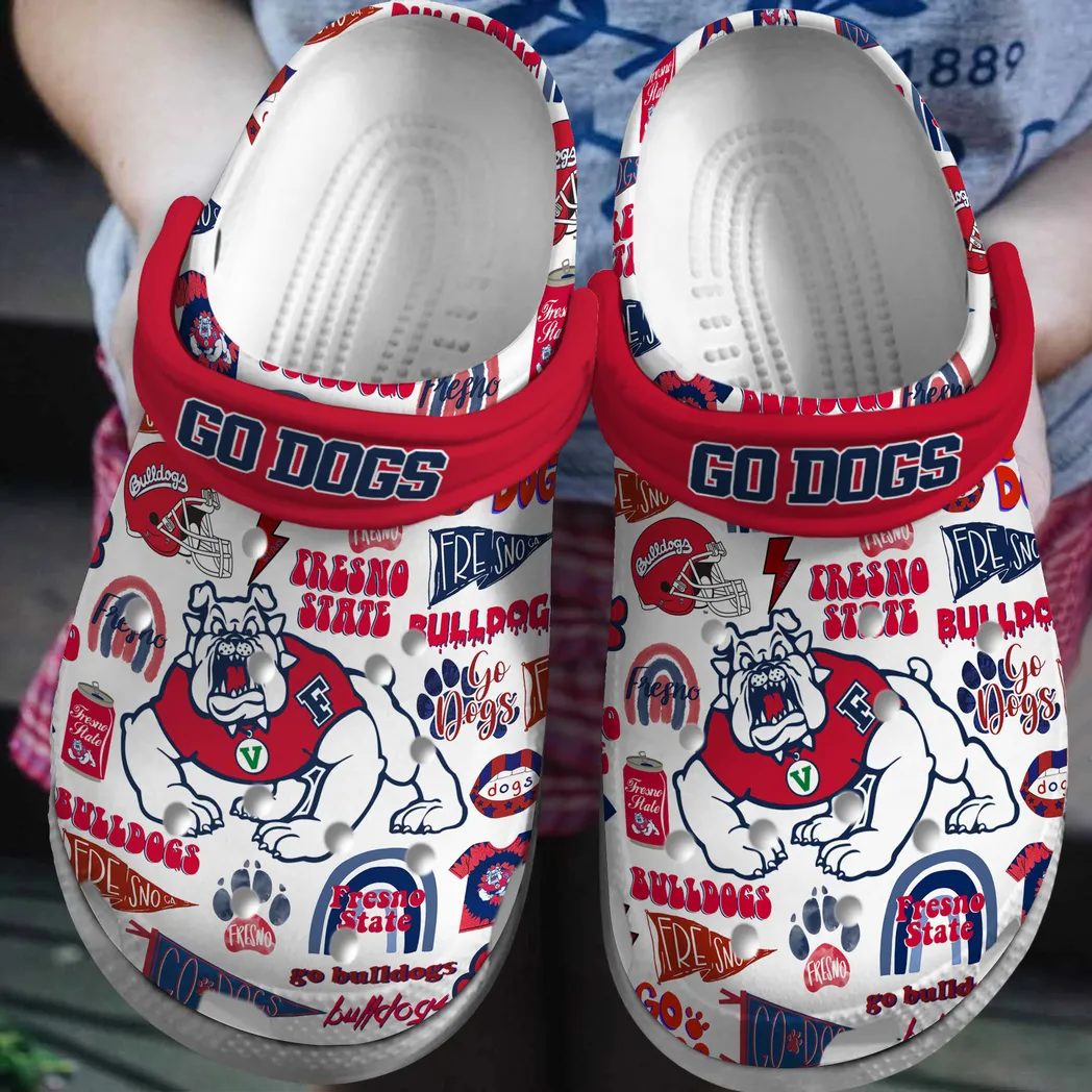 Fresno State Bulldogs 2025 NCAA Sport Crocs Clogs, Fresno State Crocs - GNL14617