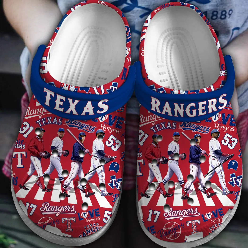 Texas Rangers MLB Crocs Clogs, Texas Rangers Crocs - GNL14624