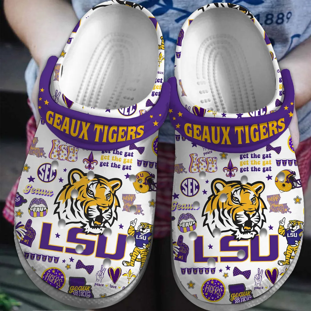 LSU Tigers 2025 NCAA Sport Crocs Clogs, LSU Tigers Crocs - GNL14652