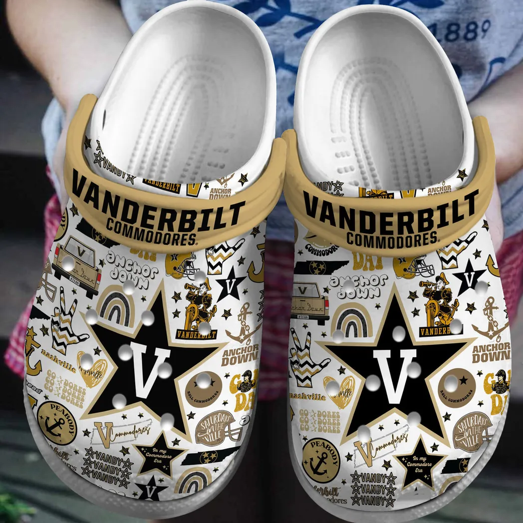 Vanderbilt Commodores 2025 NCAA Sport Crocs Clogs, Vanderbilt Commodores Crocs - GNL14664