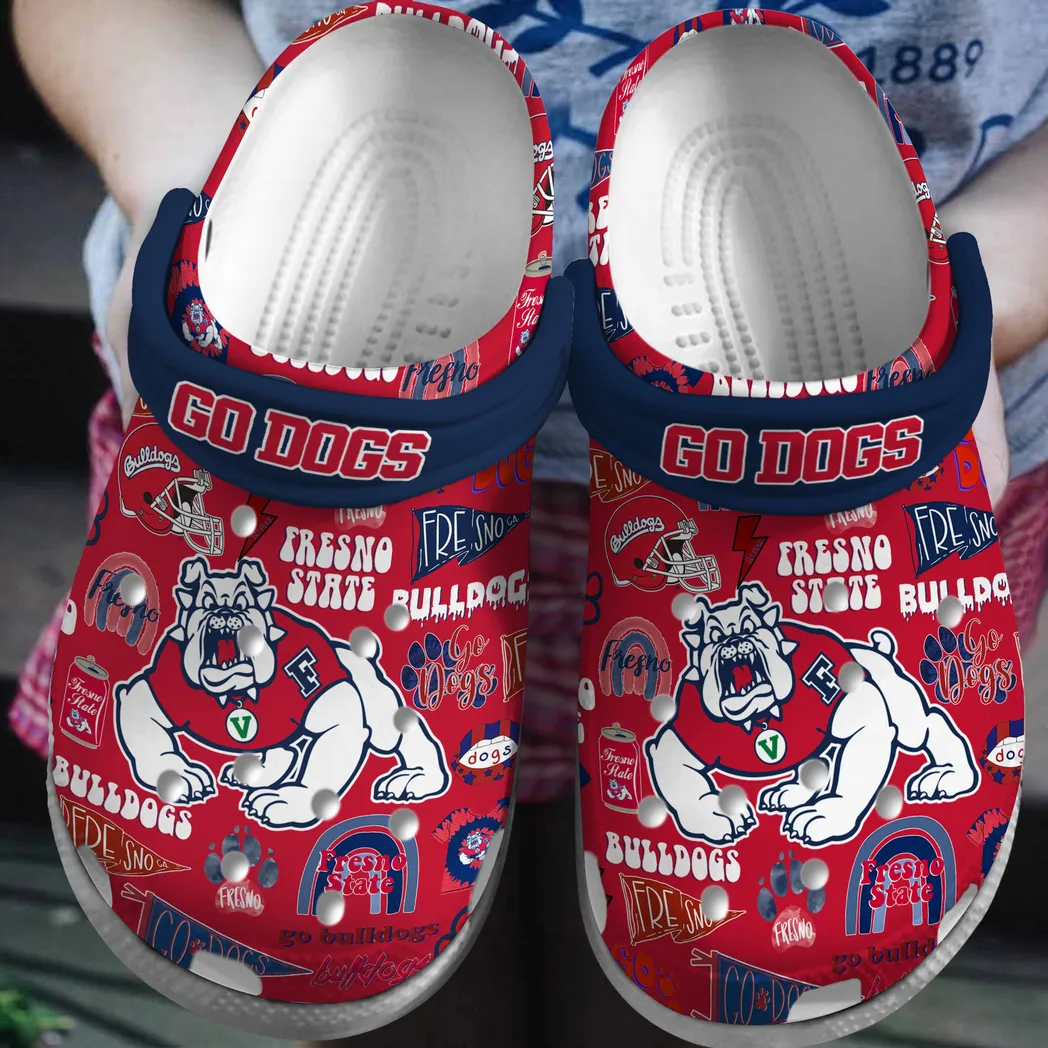 Fresno State Bulldogs 2025 NCAA Sport Crocs Clogs, Fresno State Crocs - GNL14660