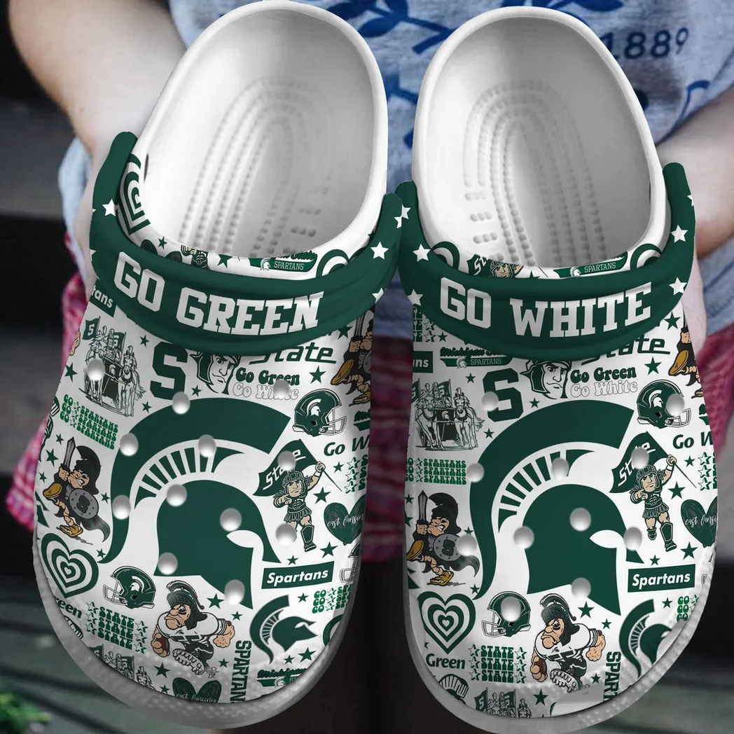 Michigan State Spartans 2025 NCAA Sport Crocs Clogs, Michigan State Crocs - GNL14658