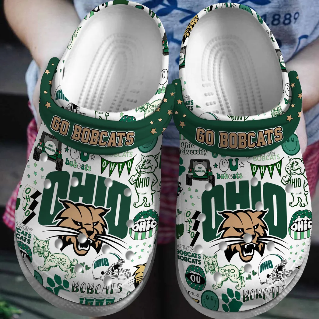 Ohio Bobcats 2025 NCAA Sport Crocs Clogs, Ohio Bobcats Crocs