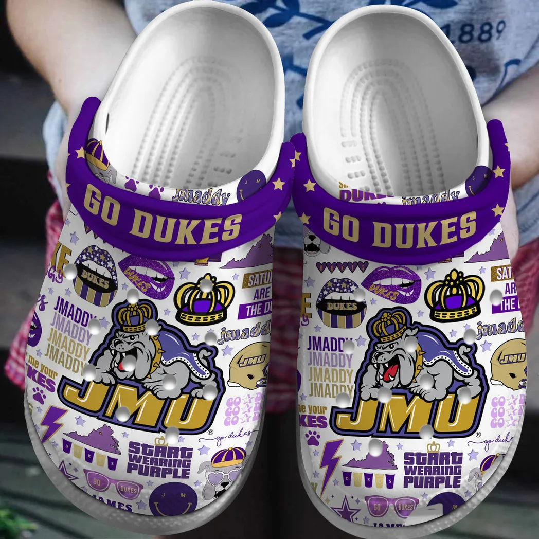 James Madison Dukes 2025 NCAA Sport Crocs Clogs, James Madison Crocs - GNL14679