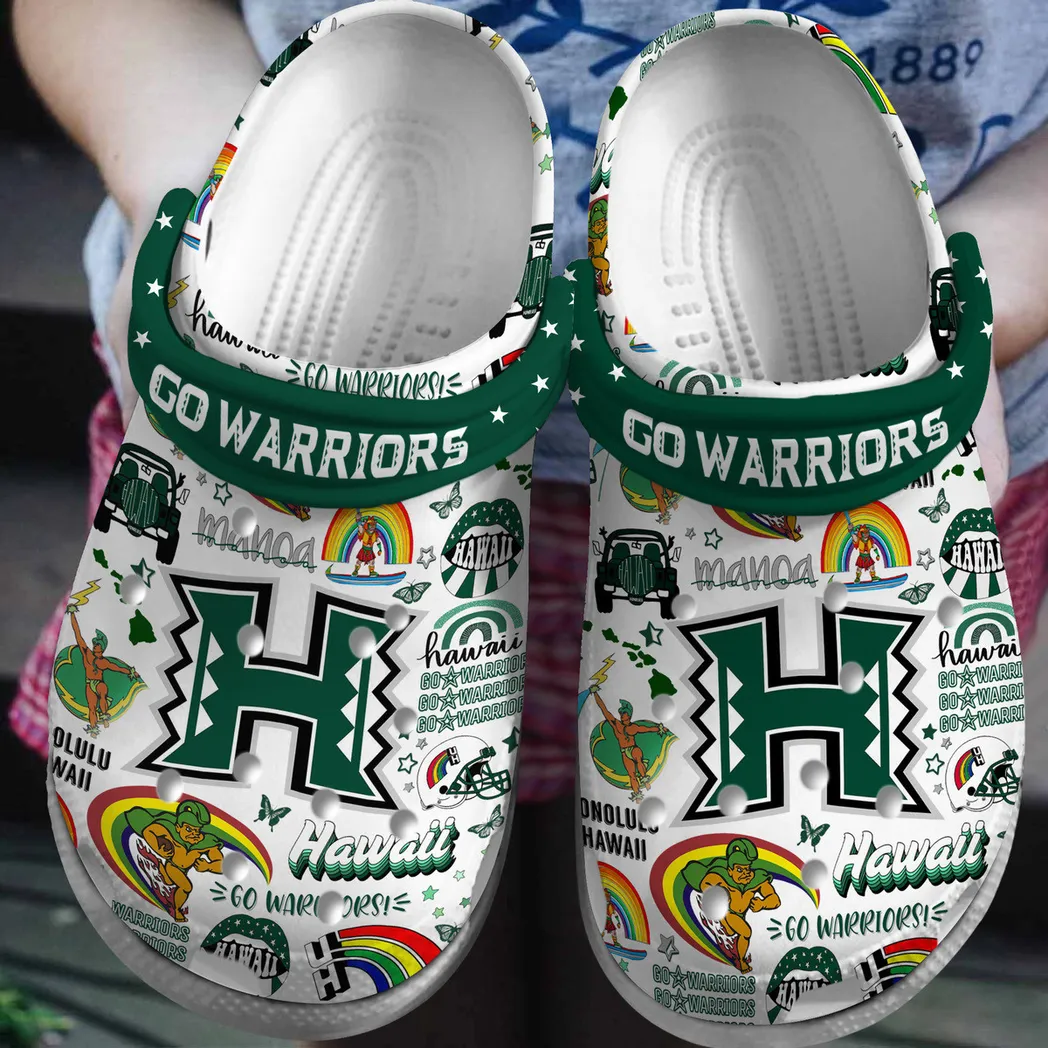 HawaiI Rainbow Warriors 2025 NCAA Sport Crocs Clogs, HawaiI Rainbow Crocs