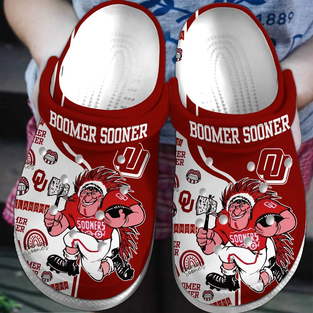 Oklahoma Sooners 2025 NCAA Sport Crocs Clogs, Oklahoma Sooners Crocs - GNL14692