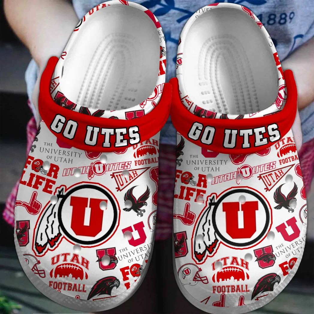 Utah Utes 2025 NCAA Sport Crocs Clogs, Utah Utes Crocs - GNL146101