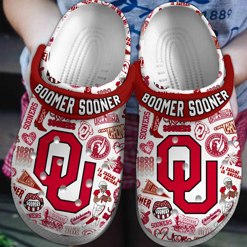 Oklahoma Sooners 2025 NCAA Sport Crocs Clogs, Oklahoma Sooners Crocs - GNL146123