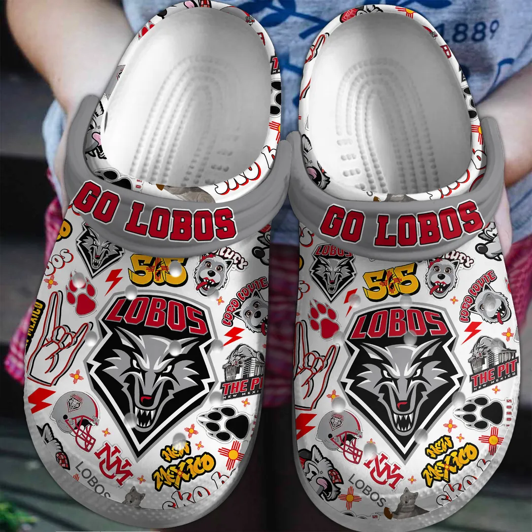 New Mexico Lobos 2025 NCAA Sport Crocs Clogs, New Mexico Crocs