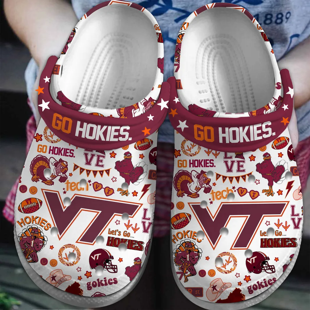 Virginia Tech Hokies 2025 NCAA Sport Crocs Clogs, Virginia Tech Crocs - GNL146156