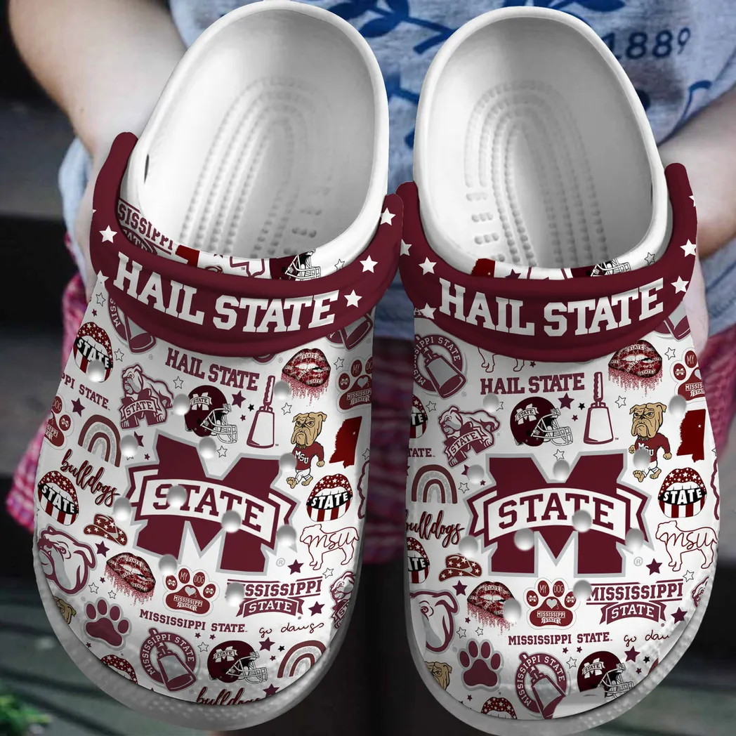 Mississippi State Bulldogs 2025 NCAA Sport Crocs Clogs, Mississippi State Crocs - GNL146177