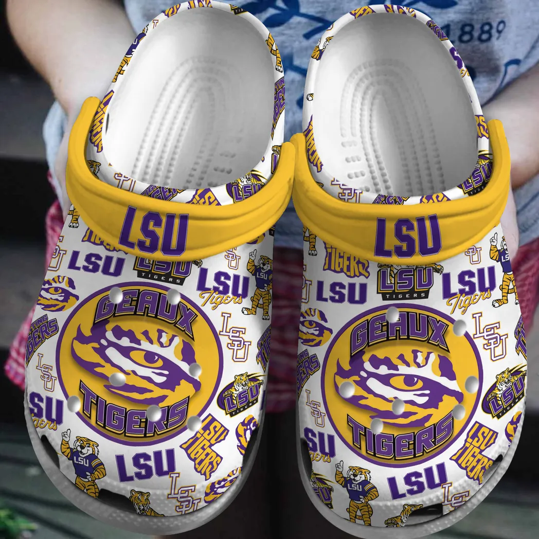 LSU Tigers 2025 NCAA Sport Crocs Clogs, LSU Tigers Crocs - GNL146174