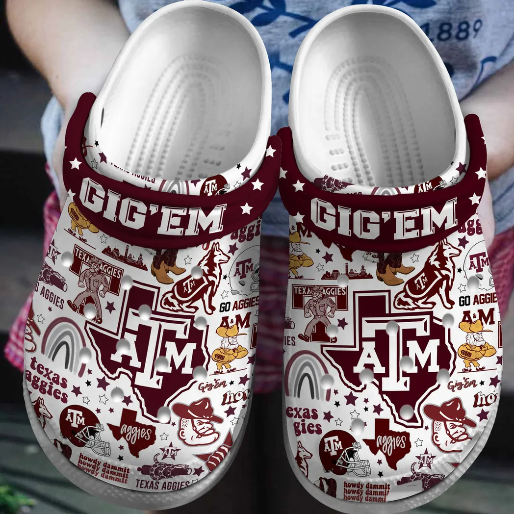 Texas A&M Aggies 2025 NCAA Sport Crocs Clogs, Texas A&M Crocs - GNL146167