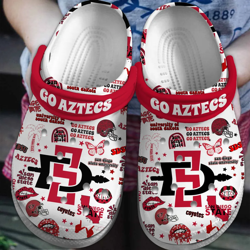 San Diego State Aztecs 2025 NCAA Sport Crocs Clogs, San Diego Crocs - GNL146165