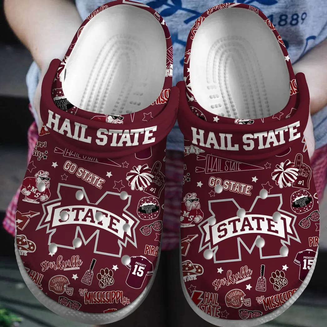 Mississippi State Bulldogs 2025 NCAA Sport Crocs Clogs, Mississippi State Crocs - GNL146193