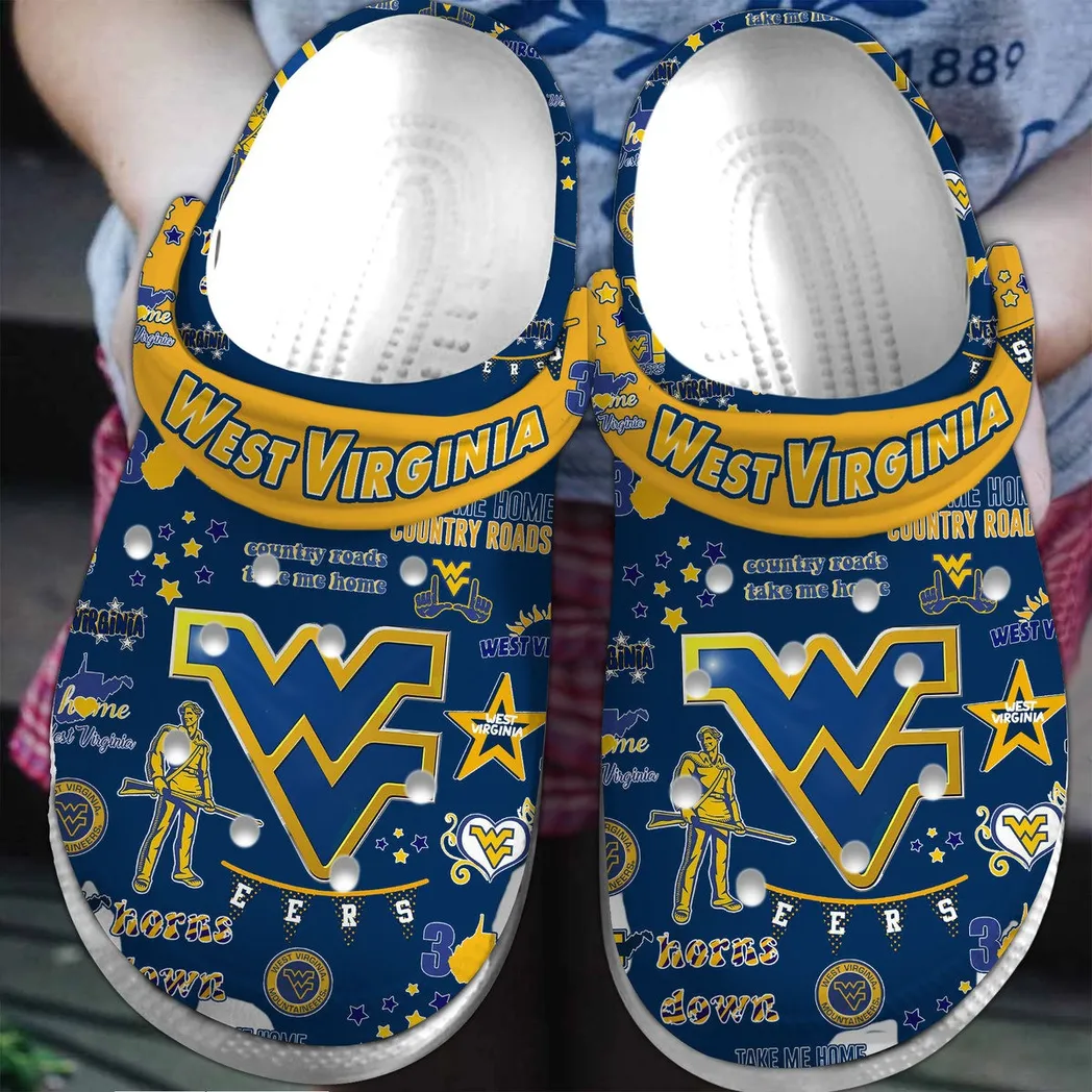West Virginia Mountaineers 2025 NCAA Sport Crocs Clogs, West Virginia Crocs - GNL146183